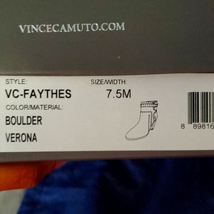 NEW NEVER WORN TAN VINCE CAMUTO ANKLE BOOTY.